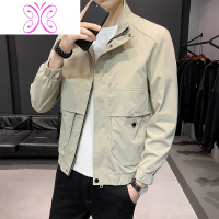 YUANSU外套男秋冬季2020新款韩版潮流帅气休闲立领成熟男士秋装上衣夹克夹克