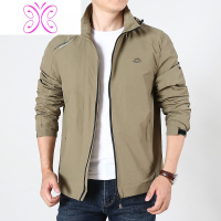 YUANSU运动夹克衫男休闲宽松大码速干防水春秋薄防风外套加绒茄克夹克