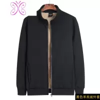 YUANSU加绒加厚外套男羔绒毛男士抓绒卫衣冬季中老年人爸爸运动装上衣卫衣