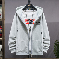 YUANSU秋冬加肥加大码男拉链开衫卫衣加绒加厚连帽衫胖子宽松棉外套潮卫衣