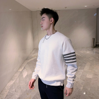 YUANSU2020秋冬新款tb华夫格套头卫衣男网红圆领套头衫情侣外套上衣潮牌卫衣