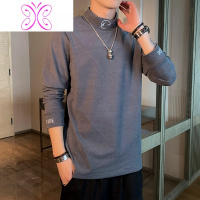 YUANSU半高领长袖t恤男士2020年秋冬装上衣打底衫加绒中领秋衣潮流卫衣毛衣