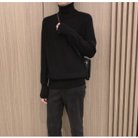 YUANSU阿茶与阿古两色高领毛衣男宽松韩版冬季潮流简约情侣款打底针织衫毛衣