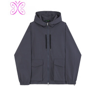 YUANSUHEILV@黑驴 外套男韩版潮流春季防风工装夹克学生连帽运动夹克
