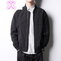 YUANSU棒球领夹克男秋冬宽松大码加棉加厚飞行员外套潮牌百搭棉衣短袄子夹克