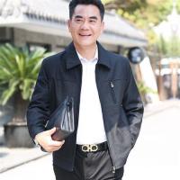 YUANSU中老年人夹克男士春秋季爸爸外套男秋装60岁70爷爷80老人上衣服装夹克