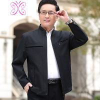 YUANSU爸爸春秋外套休闲中老年男装春装中年夹克上衣加绒加厚爷爷50岁60夹克