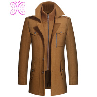 YUANSU含50%毛呢大衣男士外套秋冬厚款毛呢夹克青年风衣加厚尼子外套毛呢大衣