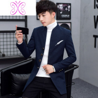 YUANSU秋冬季毛呢大衣男短款韩版潮流加厚妮子中长款呢子外套男士风衣潮毛呢大衣