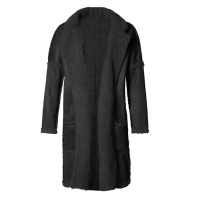 YUANSU特价双面穿一体抓绒宽松加大码男长版保暖毛绒大衣外套F7099毛呢大衣