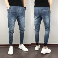 YUANSU冬季新款精社会小伙裤网红同款修身束脚裤男百搭潮流九分仔裤仔裤男