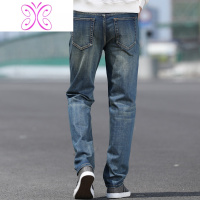 YUANSU男士仔裤男直筒宽松弹力大码2020春秋季厚长裤子棉潮牌秋冬款仔裤男