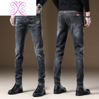 YUANSU牛仔长裤子男秋冬季新款潮牌男士小脚裤修身百搭青年潮流商务休闲牛仔裤男