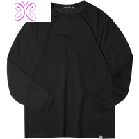 YUANSU韦恩泽维尔加肥加大休闲打底大码宽松圆领长袖合体薄卫衣男6728卫衣