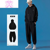 YUANSU卫衣套装男士潮流2020年新款秋冬季休闲连帽加绒加厚衣服运动服装卫衣