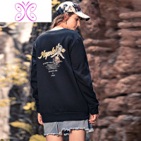 YUANSU英爵伦 男士休闲加绒加厚卫衣 2020秋季 潮流宇宙印花圆领套头衫卫衣