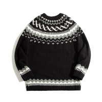 YUANSU马登工装 美式复古冰岛费尔岛北欧毛衣含毛加厚慵懒针织衫男潮毛衣