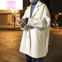 YUANSU毛呢大衣男中长款宽松呢子风衣外套韩版潮流百搭秋冬新款毛昵褂子毛呢大衣