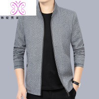 YUANSU夹克男立领中年男士毛呢外套休闲加厚新款秋冬季爸爸男式秋装上衣毛呢大衣