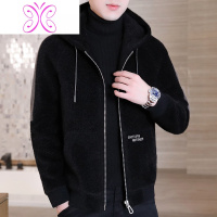 YUANSU毛呢大衣男短款貂绒呢子外套秋冬季加厚男士休闲夹克英伦风上衣服毛呢大衣