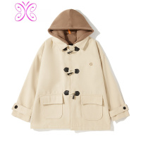 YUANSU假两件毛呢大衣男士冬季新款情侣韩版潮流呢子外套休闲帅气bf外套毛呢大衣