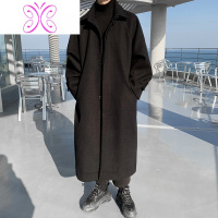 YUANSU秋冬季新款毛呢大衣男英伦风韩版潮流帅气双面呢子外套中长款休闲毛呢大衣