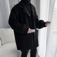 YUANSU风衣男士中长款2020新款秋冬季英伦风韩版潮流帅气毛呢大衣外套潮毛呢大衣