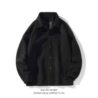 YUANSU厚款毛呢大衣男士加肥加大码潮流宽松百搭秋冬季呢子外套夹克毛呢大衣