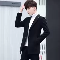 YUANSU呢子风衣男短款西服毛呢外套男士秋冬装潮流帅气中长款毛呢大衣毛呢大衣