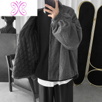 YUANSU冬季港风复古加绒毛呢大衣男士短款风衣韩版潮流学生百搭呢子外套毛呢大衣