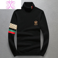 YUANSU中高领毛衣男秋季2020年新款韩版潮流时尚刺绣内搭线衣针织打底衫毛衣