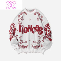 YUANSU格图力百搭潮牌绣花针织衫腰果花满印花情侣宽松oversize毛衣男潮毛衣