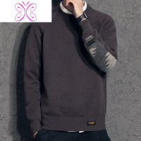 YUANSU日系水滴古布毛衣男 2020新款帅气圆领男士毛衣 韩版加厚线衣毛衣