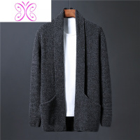 YUANSU「洛英」加厚雪尼尔纯色开衫毛衣男韩版时尚秋冬季帅气针织衫男装毛衣