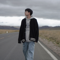 YUANSU2020新款男士毛衣韩版宽松学院风开衫日系复古秋季情侣针织线衫潮毛衣