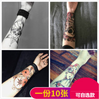 花臂纹身贴防水男女持久韩国仿真刺青性感小清新可爱网红花臂10张