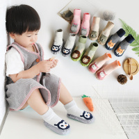 春秋新品地板袜婴儿袜子防滑鞋袜厚底隔凉点胶袜宝宝儿童袜学步袜