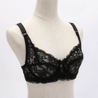 乳头超薄胸罩透明骚蕾丝网纱秋冬漏黑色性感女人内衣全透情趣骚镂