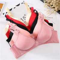 中年人妇女妈妈内衣文胸中老年女士无钢圈薄款透气大码全棉胸罩夏