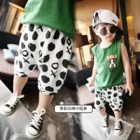 儿童纯棉短裤夏装童装宝宝中裤女童男童裤子五分裤热沙滩裤打底裤