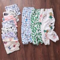 儿童绵绸灯笼裤男女小中大童小孩防蚊裤人造棉空调居家舞蹈裤夏季