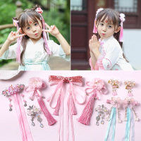 儿童超仙头饰中国女童发饰古代流苏步摇发夹宝宝古装汉服古风发卡