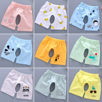 女宝宝纯棉裤子夏3儿童夏装薄款婴儿开裆短裤夏季0-1岁男童开档裤