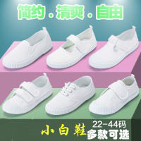 儿童室内鞋童鞋学生白色运动球鞋幼儿园小白鞋男女童白布鞋帆布鞋