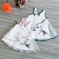 女宝宝汉服连衣裙2019夏季新3岁5小女孩背心裙子仙女儿童唐装复古