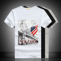 2020新款夏季男士短袖T恤韩版潮流男生半袖纯棉圆领修身衣服男装