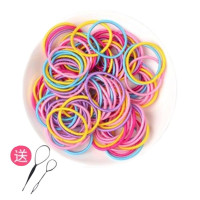 [100根装]送拉发器儿童头绳圈饰女孩扎头橡皮筋彩色绳不伤头饰