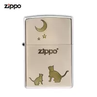美国原装进口打火机之宝喵望星空个性创意煤油防风纯铜定制送礼zippo