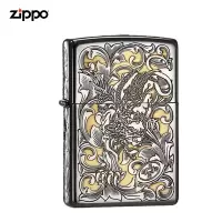 Zippo之宝打火机正版五面精雕唐草招财貔貅zip经典正品男之宝