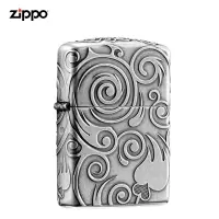 Zippo之宝打火机进口新款流云个性创意盔甲防风男士煤油zipoo